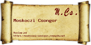 Moskoczi Csongor névjegykártya