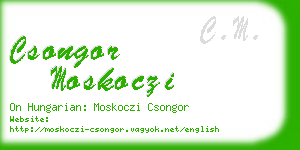 csongor moskoczi business card